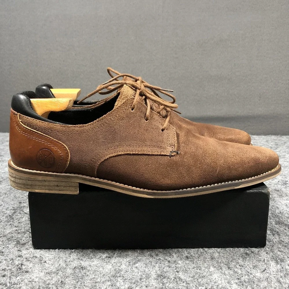 Bullboxer Shoes Mens 10 Brown Leather Derby Handmade Portugal Lace Up Dress